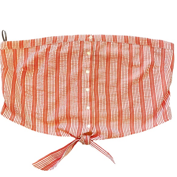 F21 + striped strapless red and white  top - Picture 5 of 5